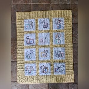 Handmade Baby Quilt Animals Theme